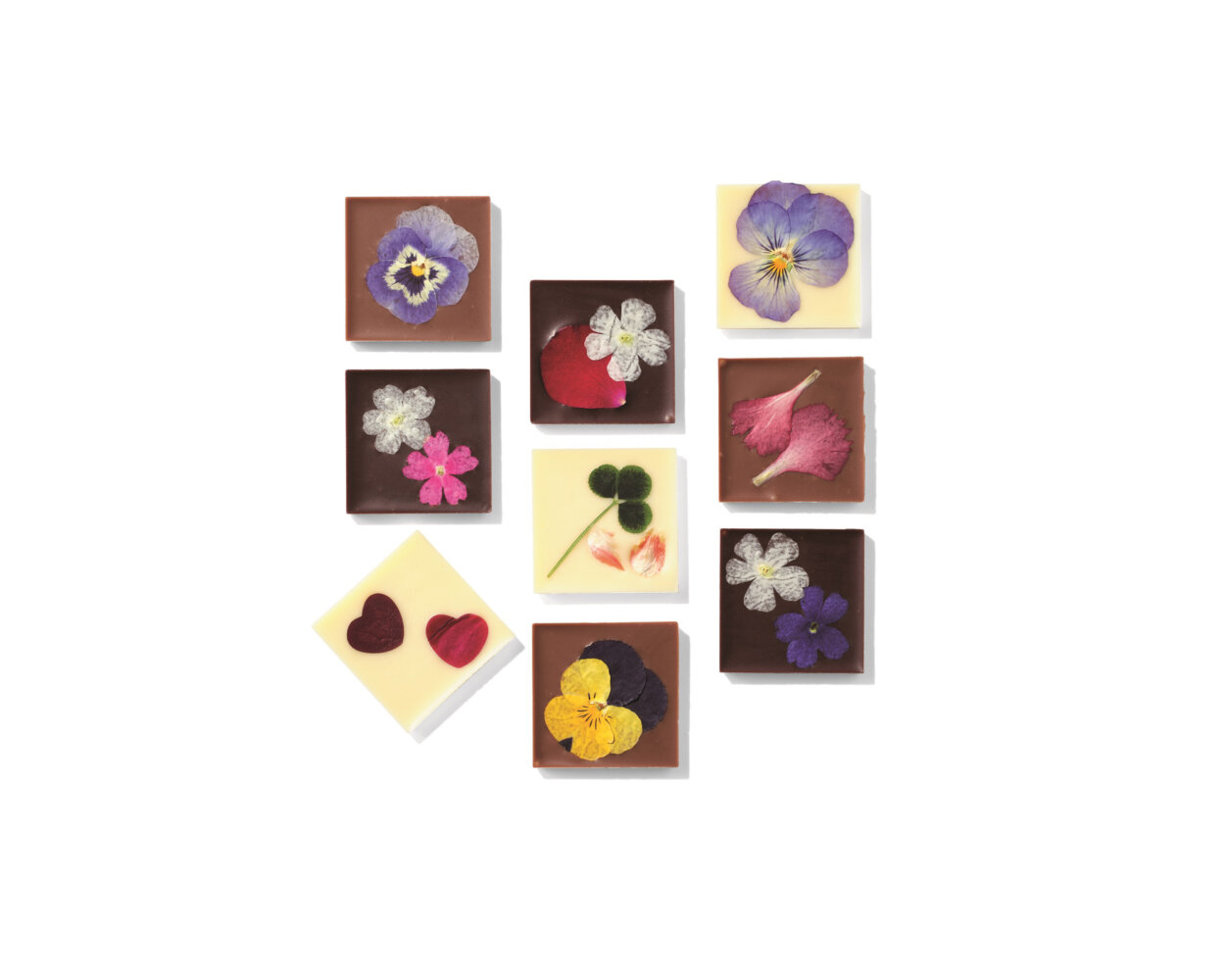 「花のチョコレート」（9種計9個入3845円）※店頭・webで購入できるのは写真のもの