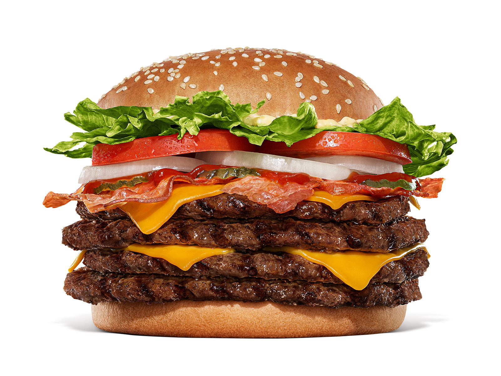 バーガーキングのコレクション 超大型バーガー「デラマキシ ザ・ワンパウンダー」が復活！ 総重量582g