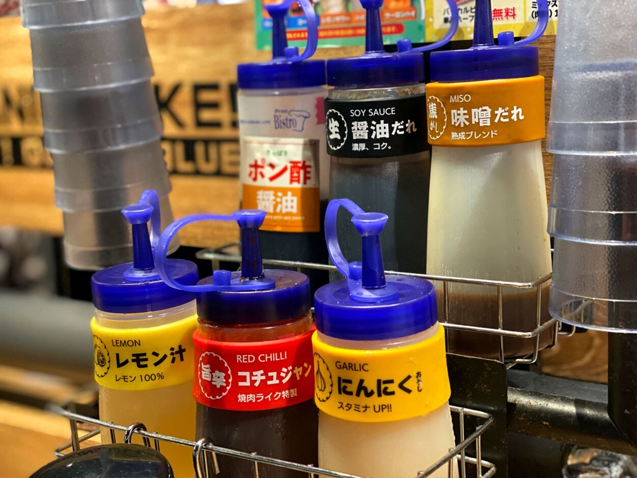 充実の卓上調味料