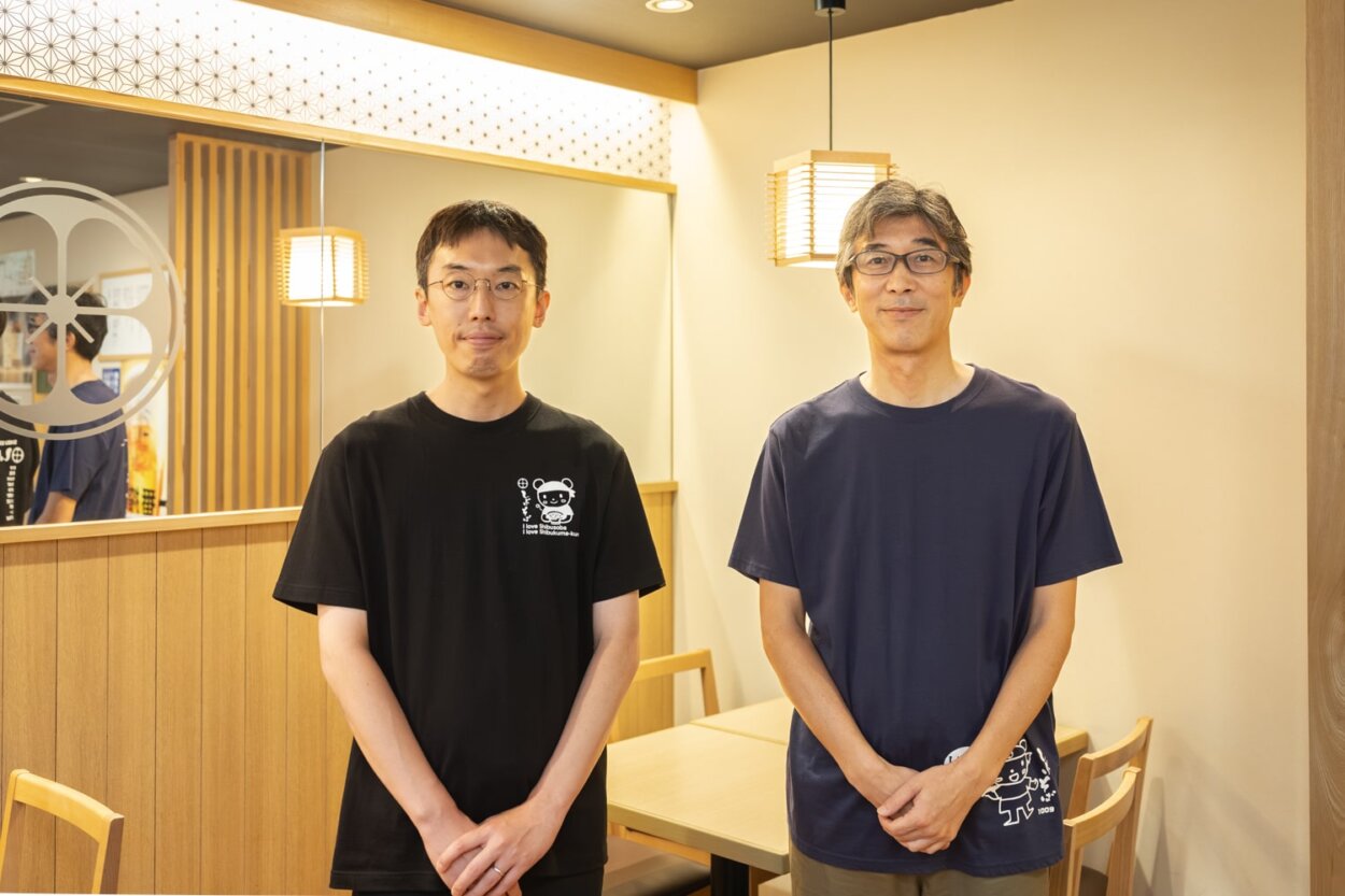 浅野豊彦（右）さん、伊達 翔さん。表！