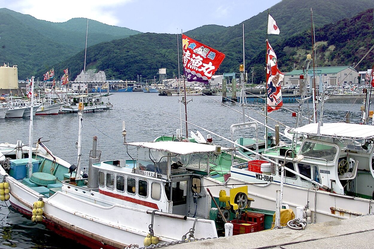 巻き網発祥の地と言われている阿尾漁港