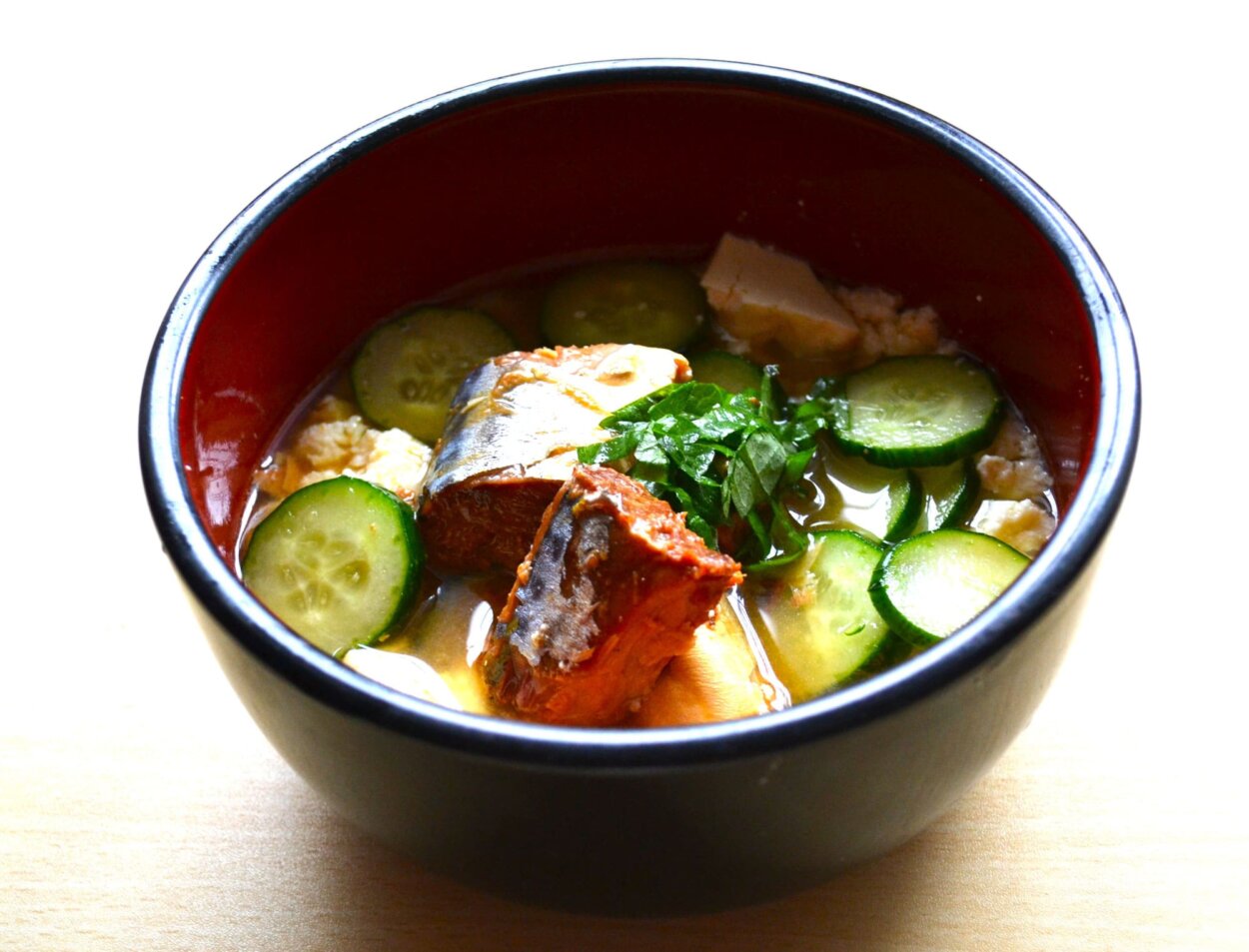 サバ冷や汁。うどんやそうめんにかけてもおいしい