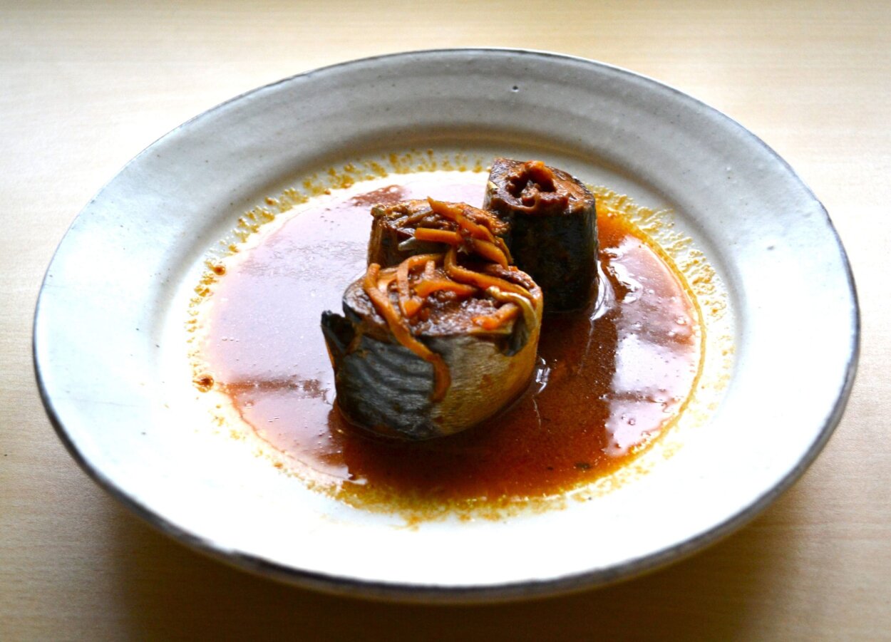 「あいこちゃん鯖 生姜味噌煮」の中身はこんな感じ