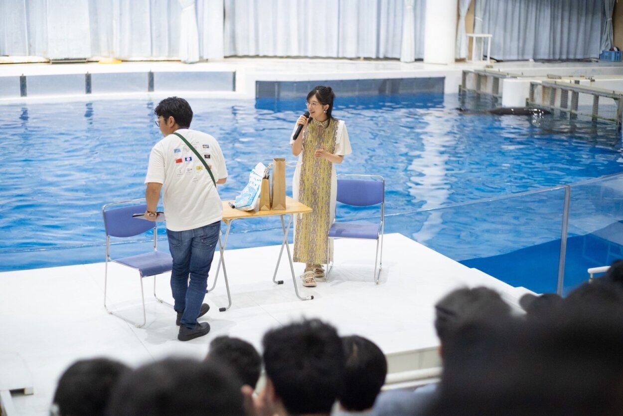 『アクアワールド茨城県大洗水族館』で行われた「月の井酒造」創業160周年記念イベント