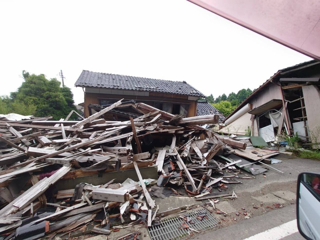 被災した能登の町（せきや氏写真提供）