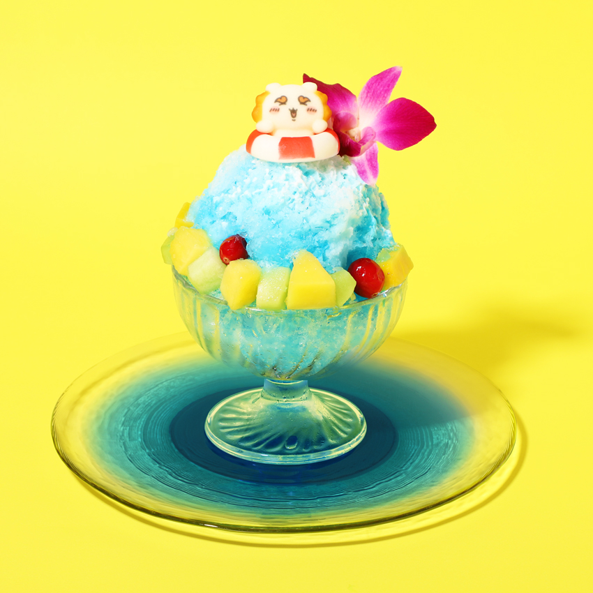 浮き輪で遊ぶシーサーが可愛い! 『ちいかわレストラン』沖縄店限定かき氷が登場