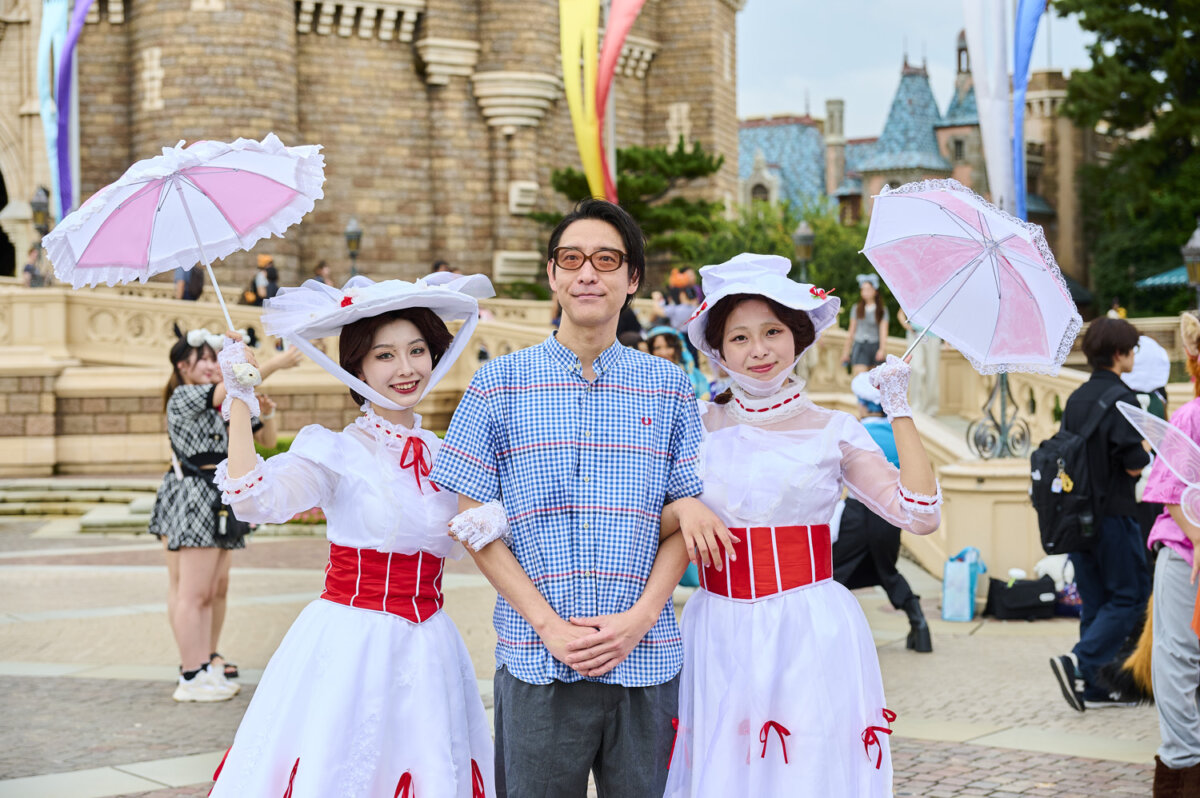 メリー・ポピンズと記念撮影