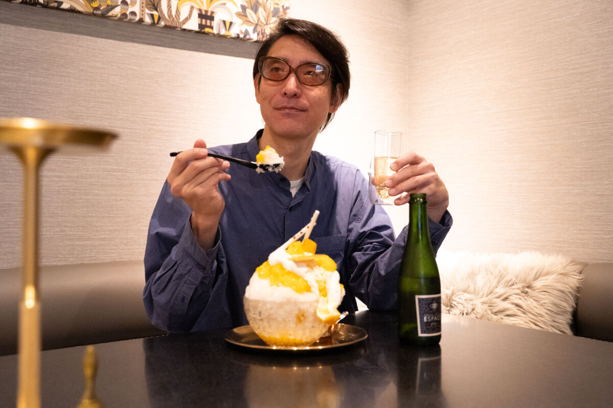 まさか、かき氷とスパークリングワインをペアリングする日がくるとは!