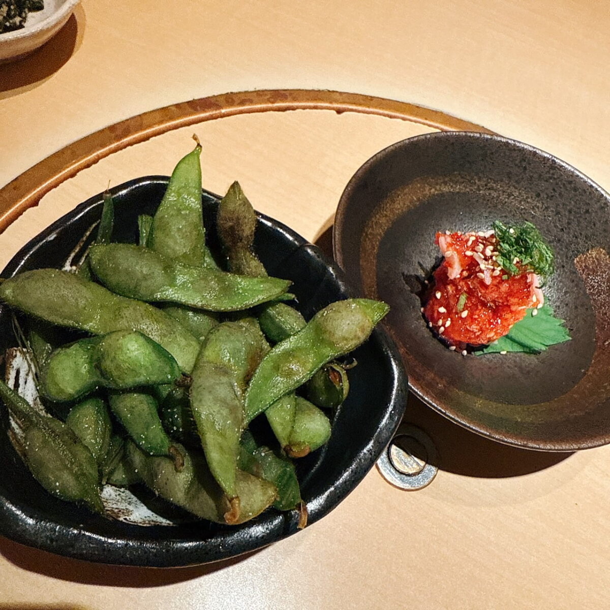 『とりなご』の枝豆と梅なんこつ
